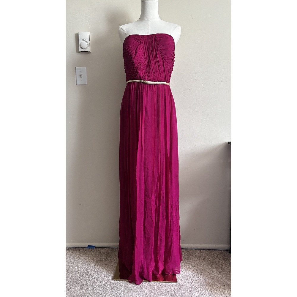 Vintage Donna Morgan Silk Chiffon Dress Sweetheart Formal Prom Greek Goddess 10‎